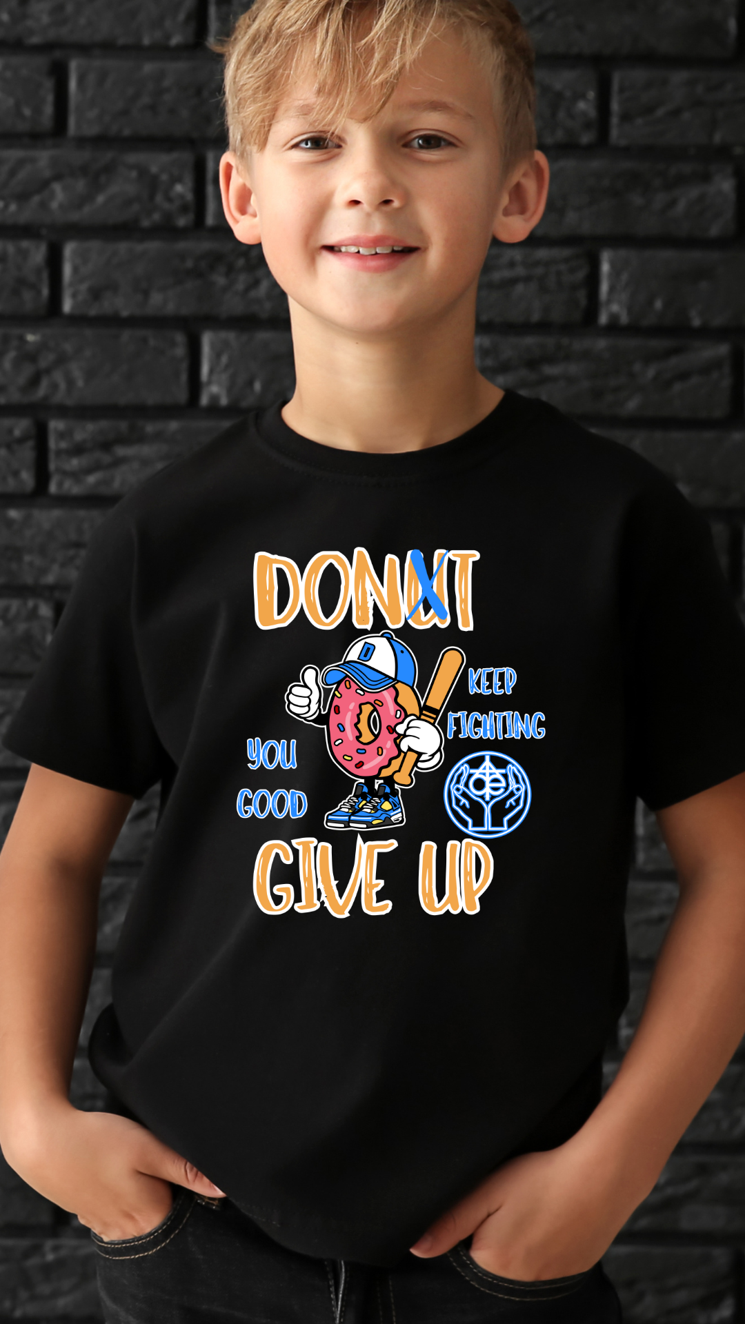 Donut Give Up, Keep Fighting AceinChrist T-Shirt