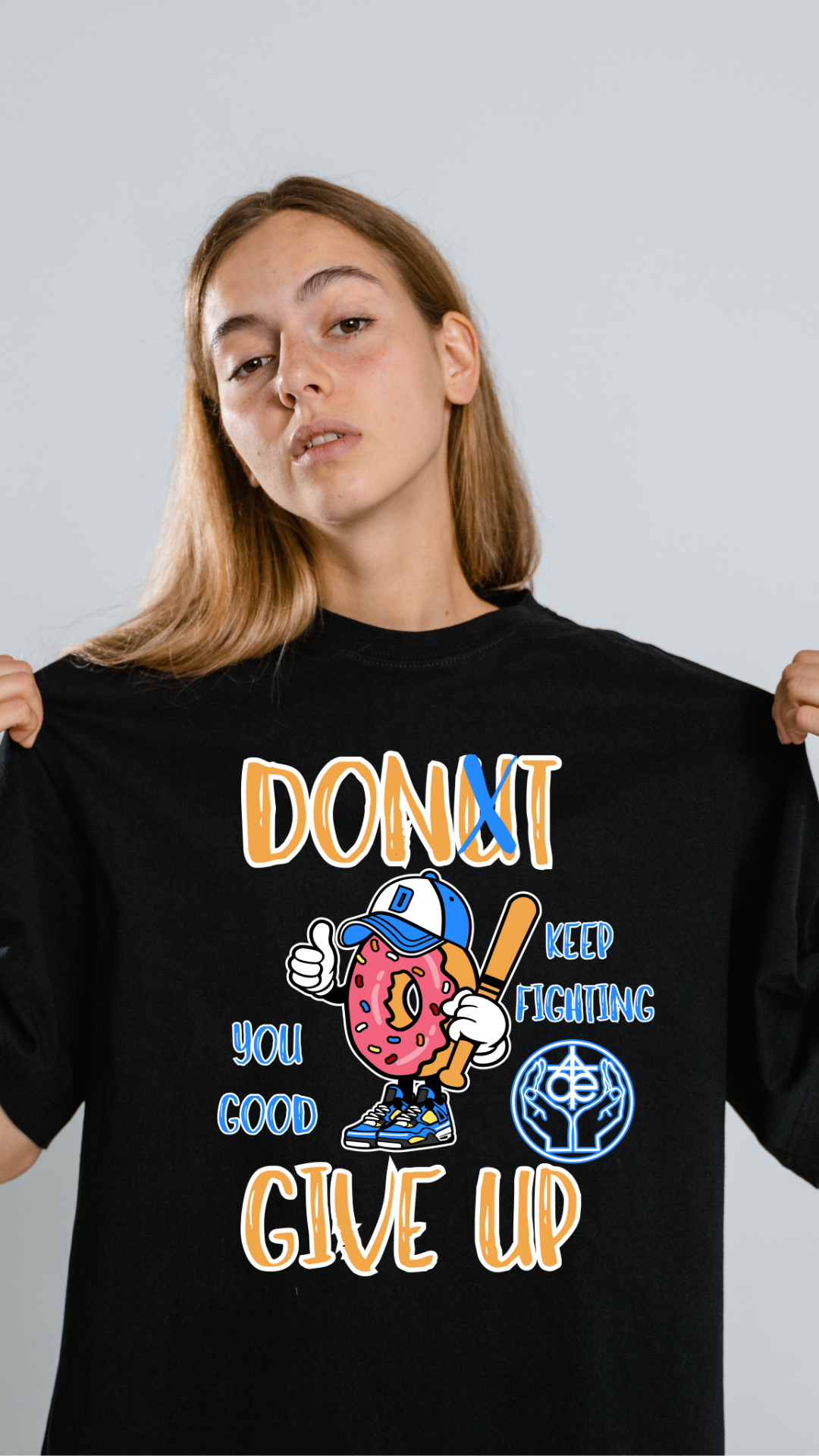 Donut Give Up, Keep Fighting AceinChrist T-Shirt